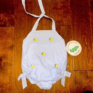NWT Southern Smocked Embroidered Lemon Bow Swim - size 6 - price firm